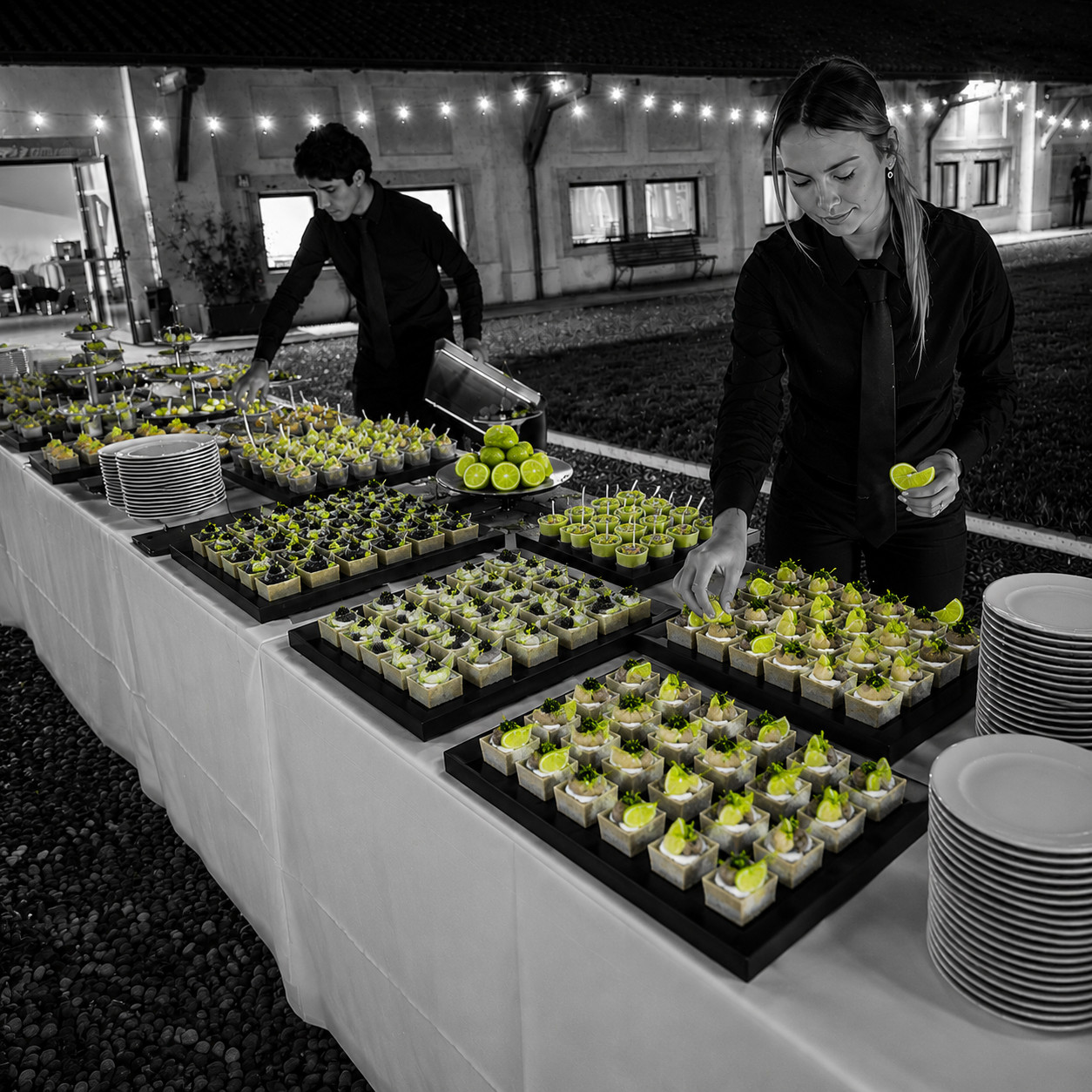 Servizio catering durante un evento privato