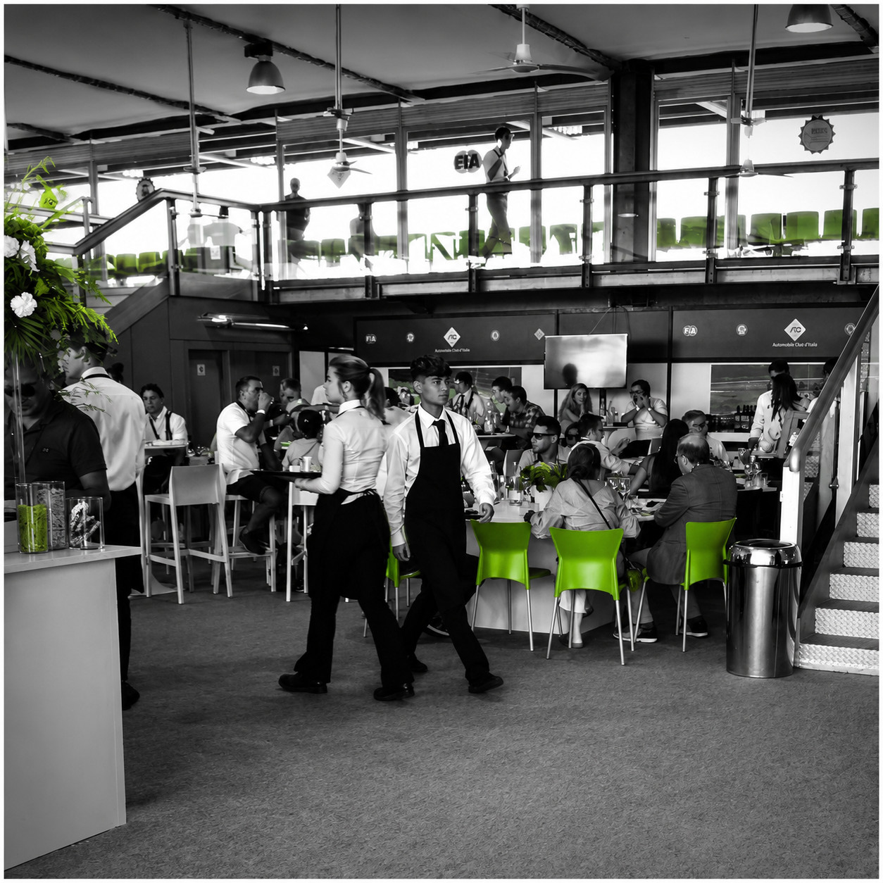 Staff UP SERVICER durante la gestione di un evento